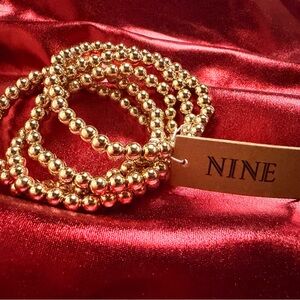 Gold Beaded Bracelet Set